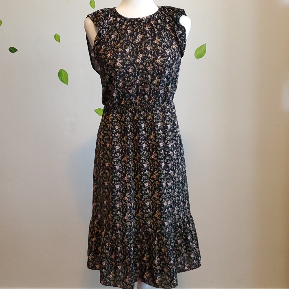 J. Crew Mercantile Cap-Sleeve Midi Dress in SP